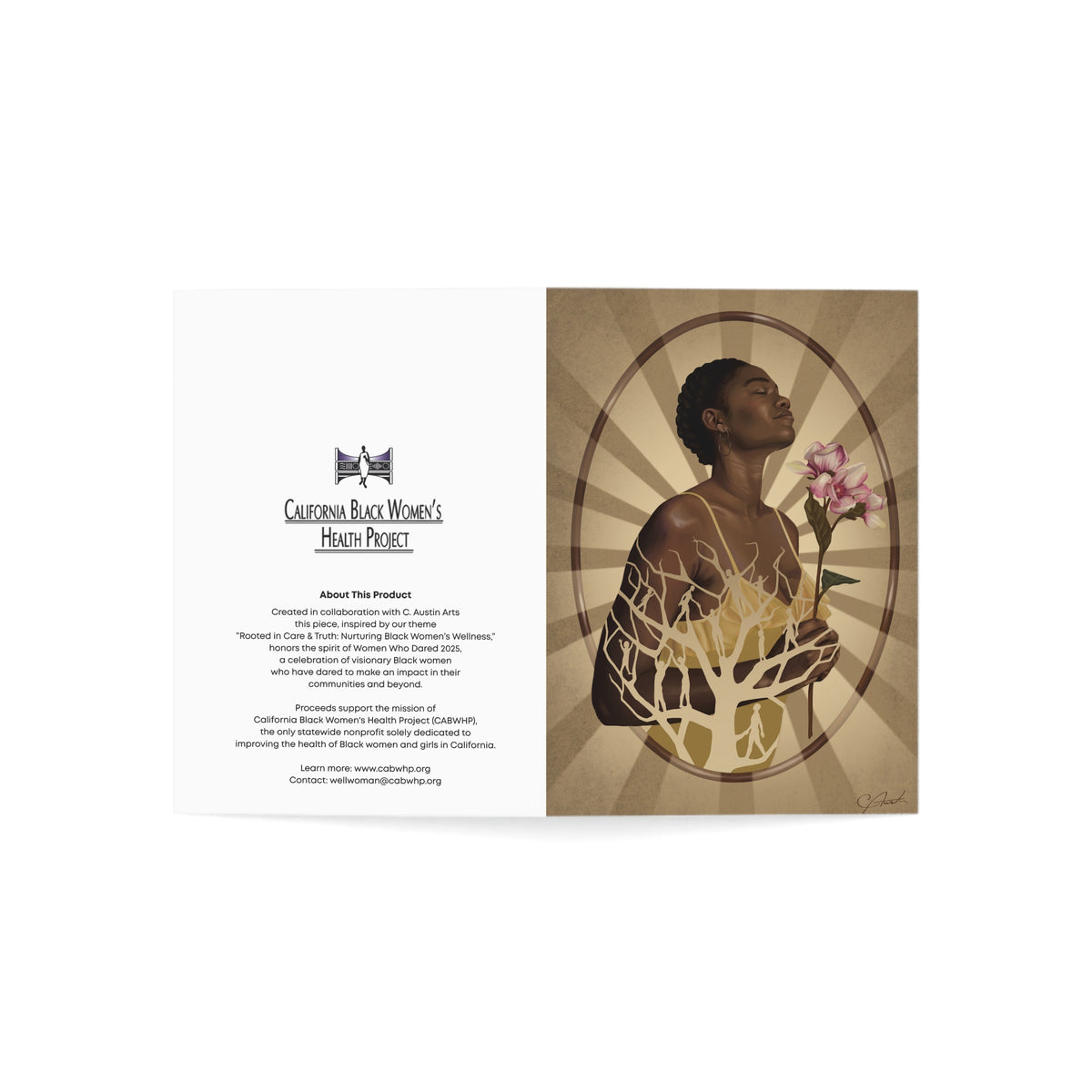 ‘Rooted in Care’ Greeting Cards (GOLD) - Limited Edition (Sets of 1, 10, 30, 50)